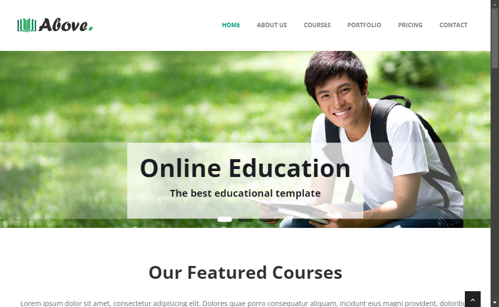 Preview above-educational-bootstrap-responsive-template