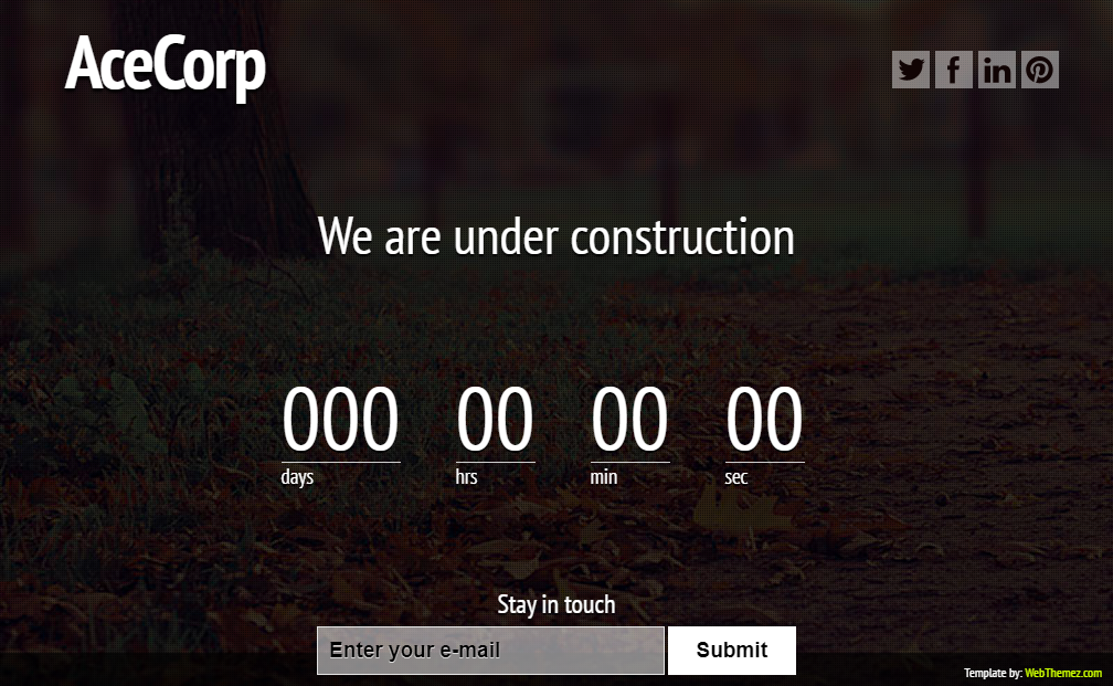 Preview ace-responsive-coming-soon-template