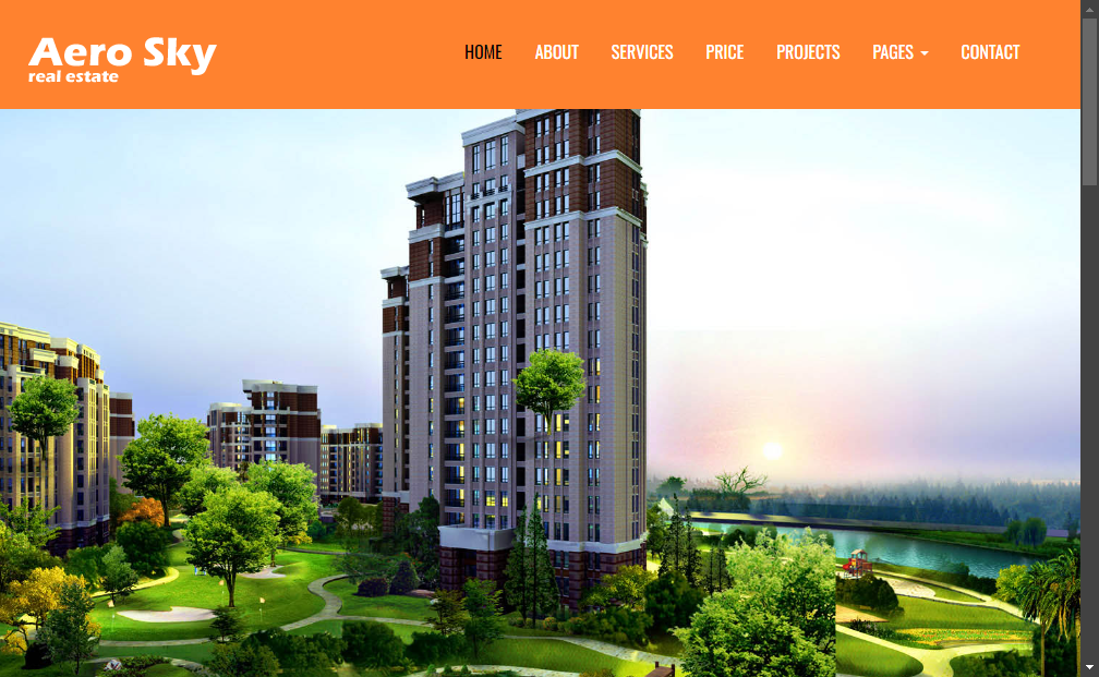 Preview aerosky-real-estate-html-responsive-website-template