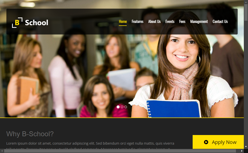 Preview b-school-free-education-html5-website-template