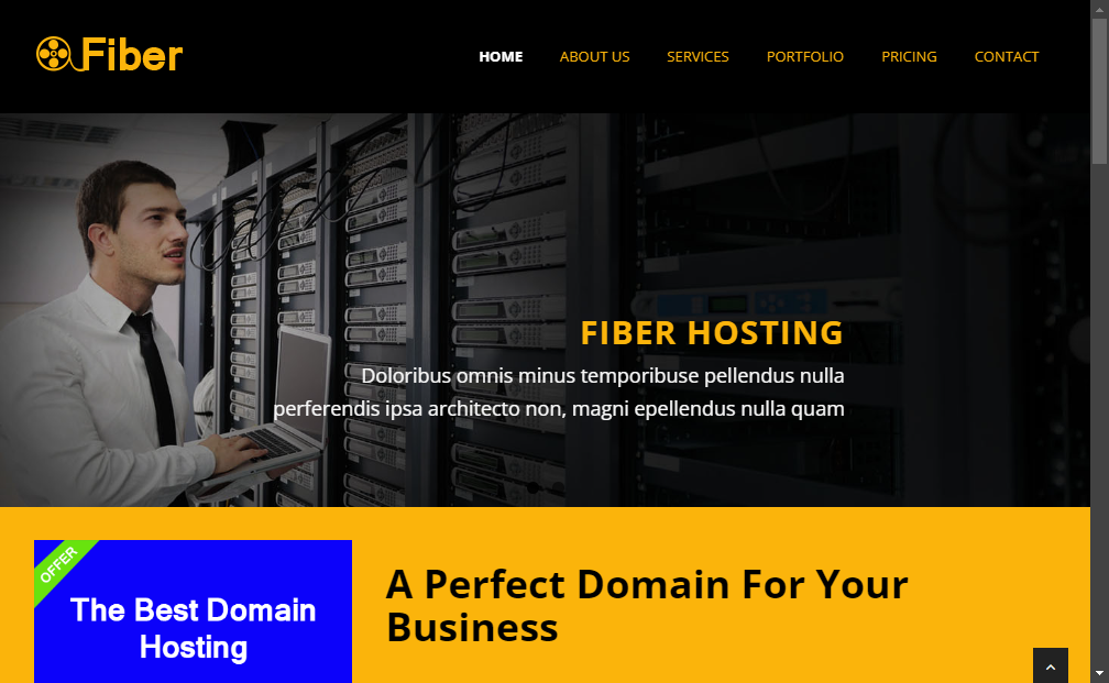 Preview fiber-hosting-bootstrap-website-template