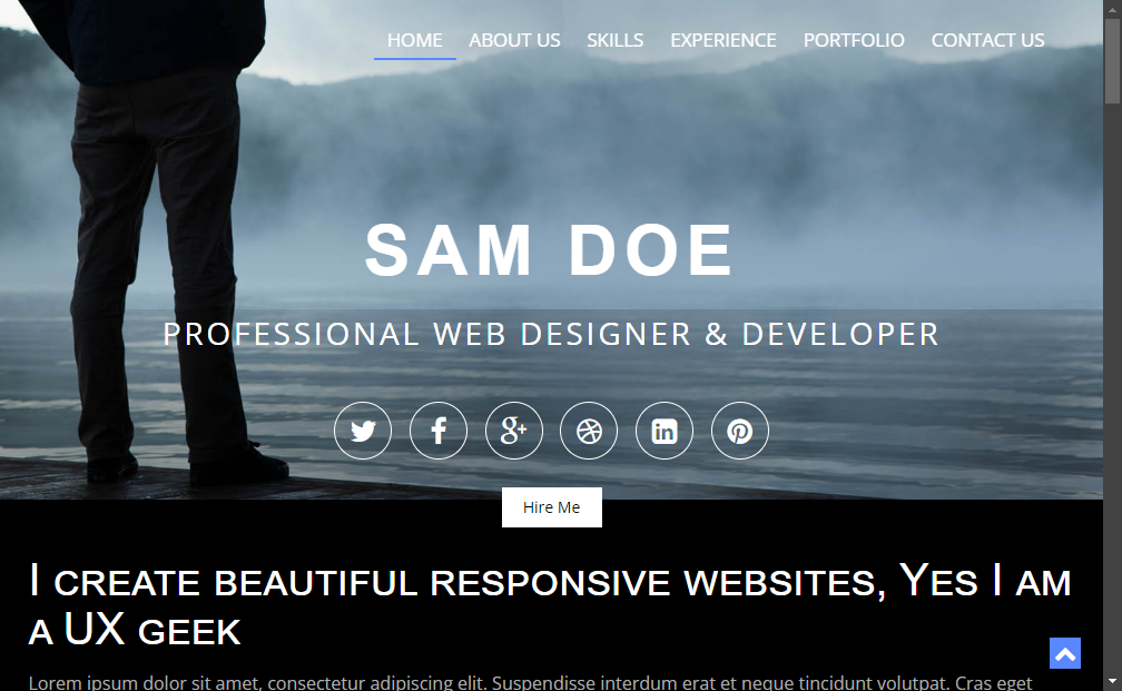 Preview free-portfolio-html5-responsive-website-sam