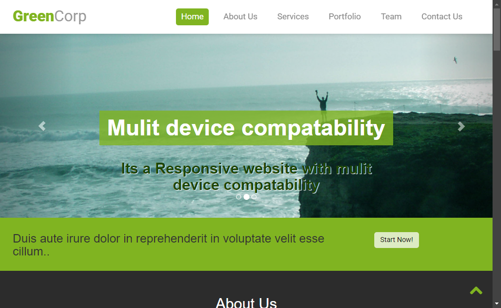 Preview green-corp-flat-free-responsive-mobile-website