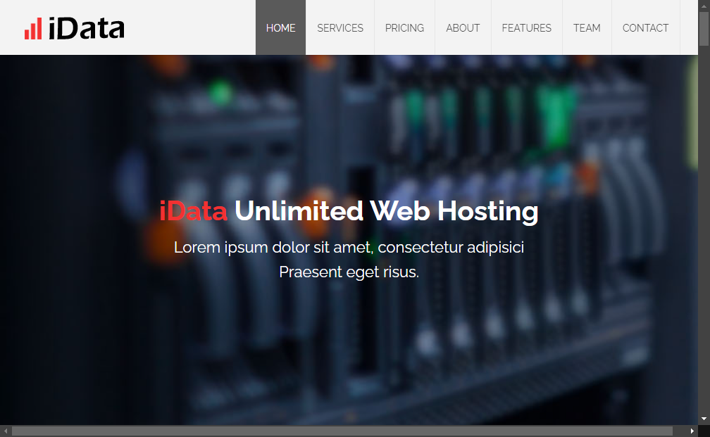 Preview idata-hosting-free-bootstrap-responsive-website-template