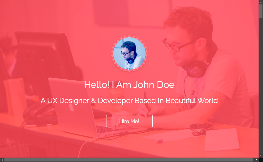 Preview john-bootstrap-one-page-html5-free-resume-template