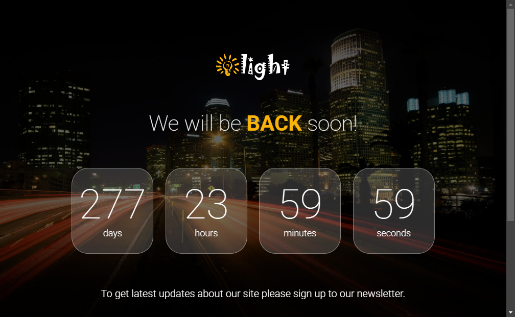 Preview light-coming-soon-html-responsive-template