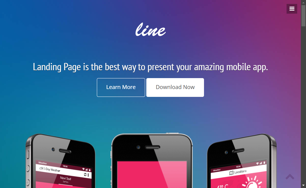 Preview line-free-app-landing-page-responsive-web-template