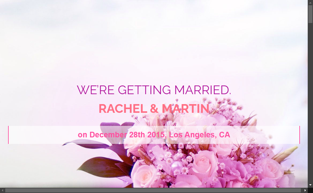 Preview lovely-wedding-bootstrap-free-website-template
