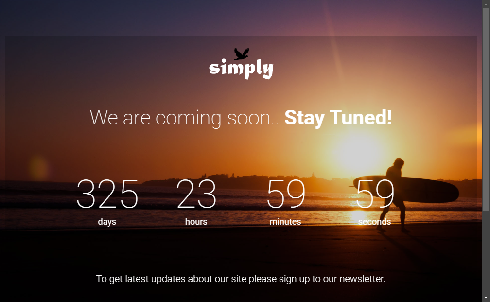 Preview simply-bootstrap-coming-soon-template