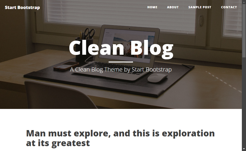 Preview startbootstrap-clean-blog-1.0.2