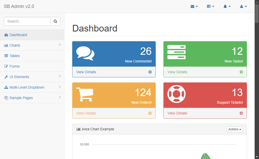 Preview startbootstrap-sb-admin-2-1.0.5