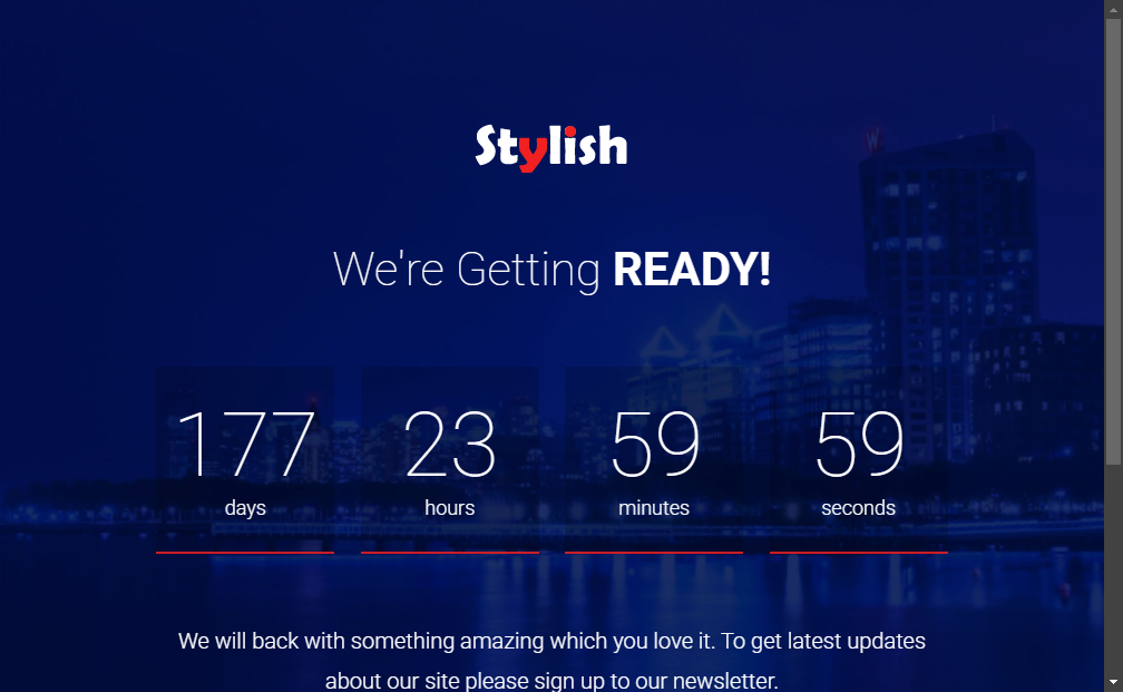 Preview stylish-bootstrap-coming-soon-template