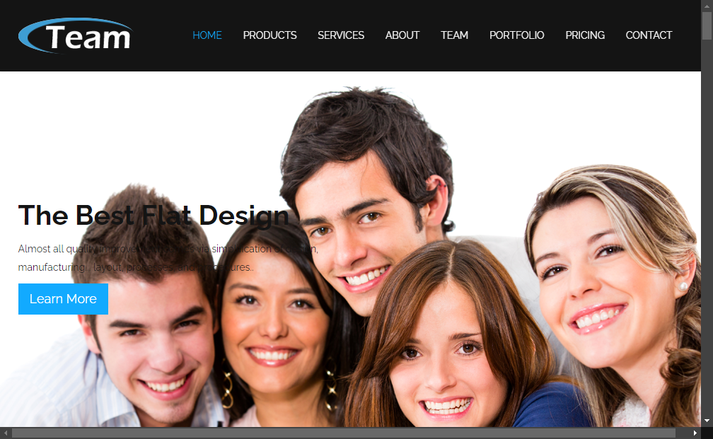 Preview team-business-flat-bootstrap-html5-template