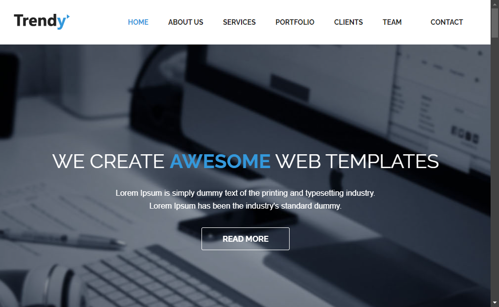 Preview trendy-free-bootstrap-responsive-website-template