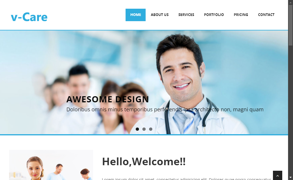 Preview vcare-free-html5-template-hospital-website