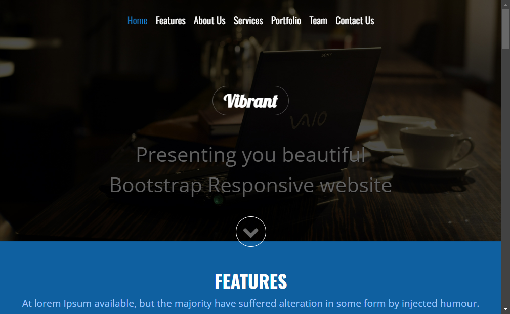 Preview vibrant-corporate-bootstrap-responsive-website-template