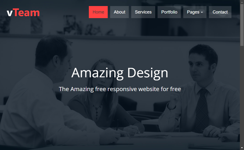 Preview vteam-a-corporate-multipurpose-free-bootstrap-responsive-template