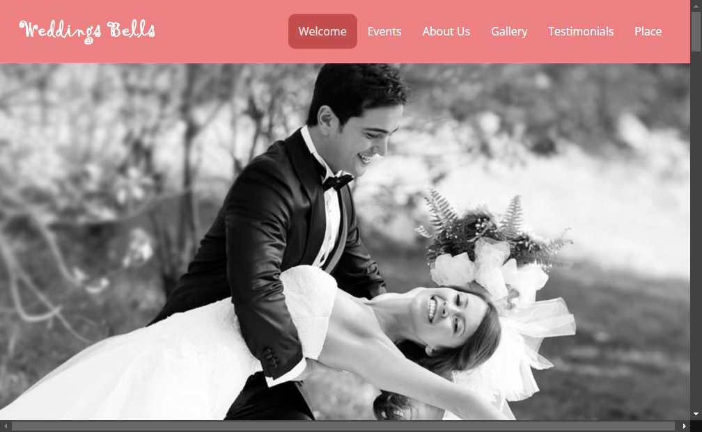 Preview wedding-bells-free-responsive-html5-template